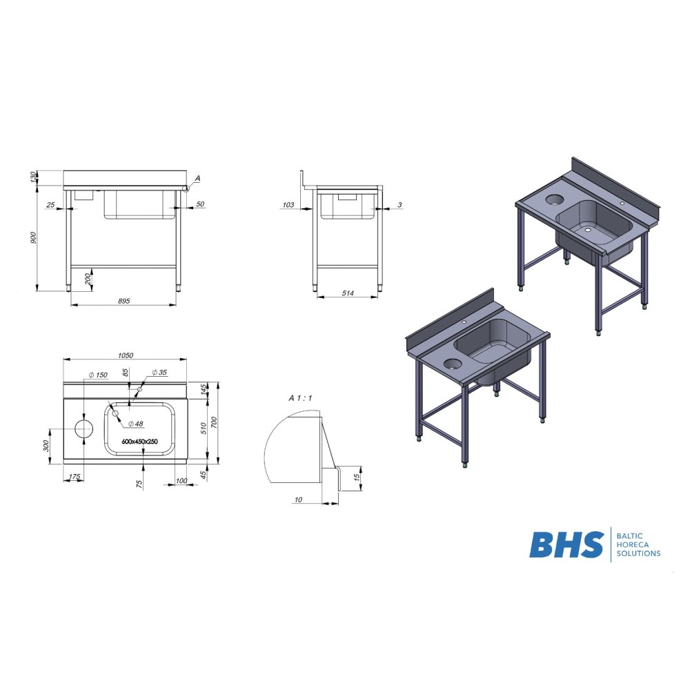 Prewash table Prewash table