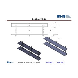 Настенная полка двойная NN52