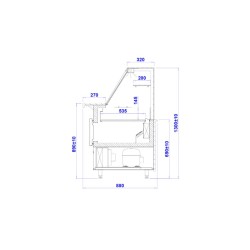Salad bar GASTROLINE PREMIUM EX 1000mm