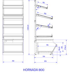 Plaukts HORNADA 800