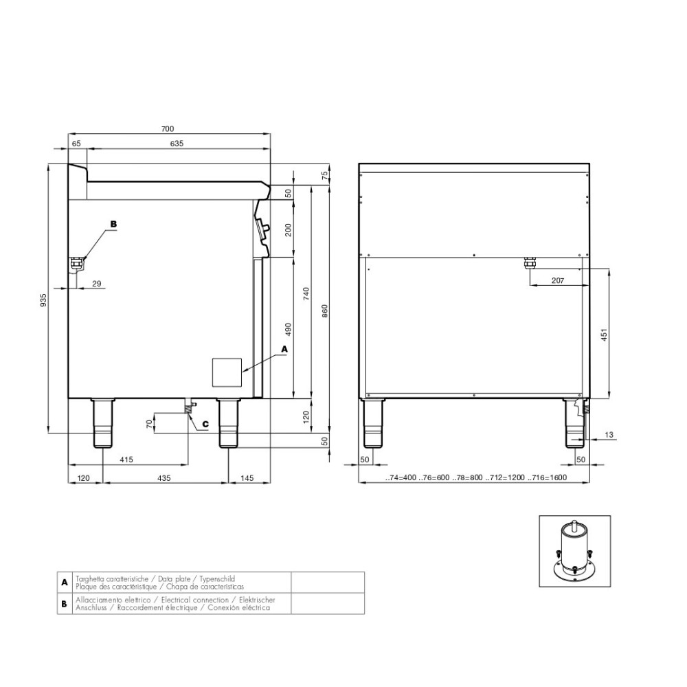 Braisière électrique fixe multifonctions 12 L BRF-78ETX Braisière électrique fixe multifonctions 12 L BRF-78ETX