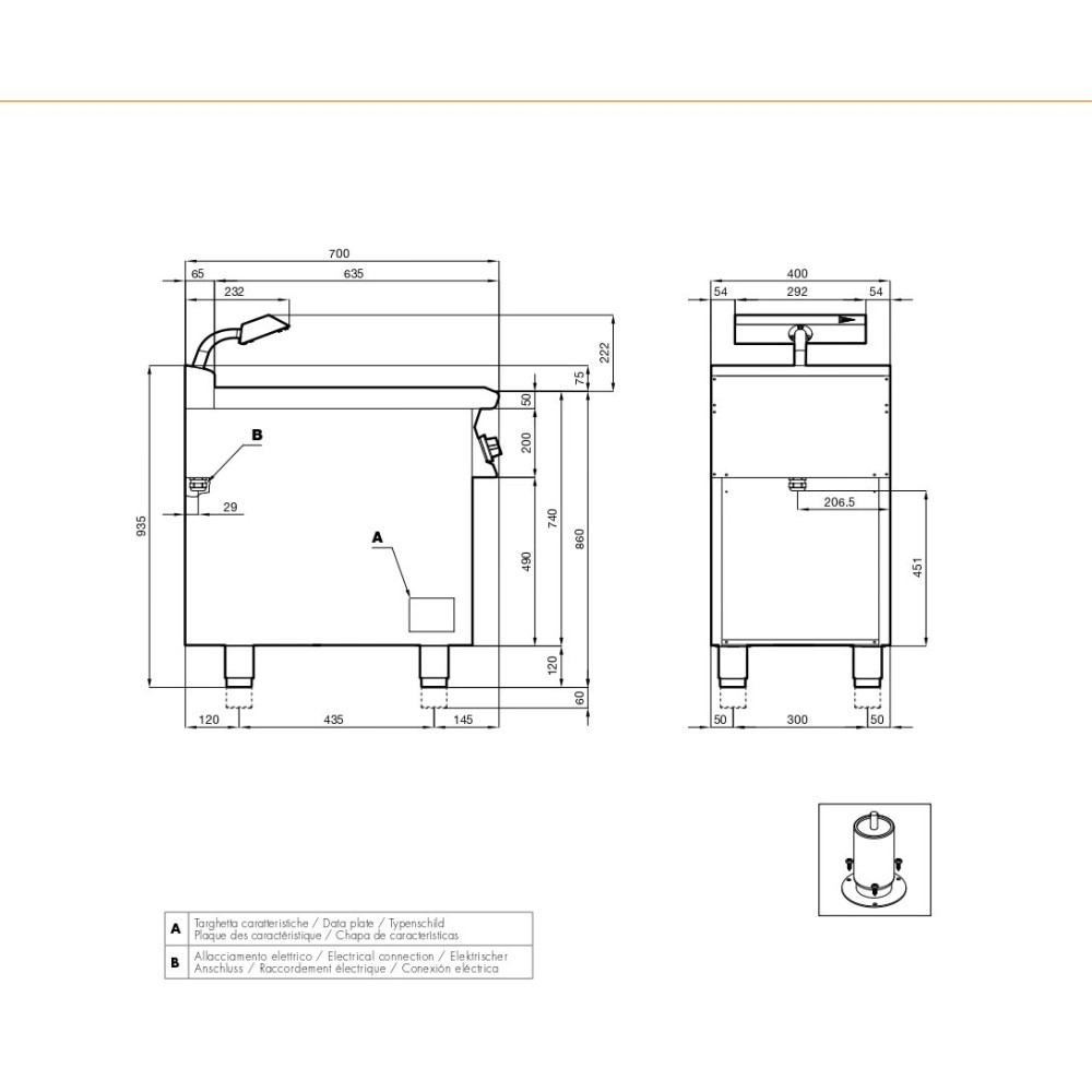 Poêle électrique monophasé BS-74EMX Poêle électrique monophasé BS-74EMX