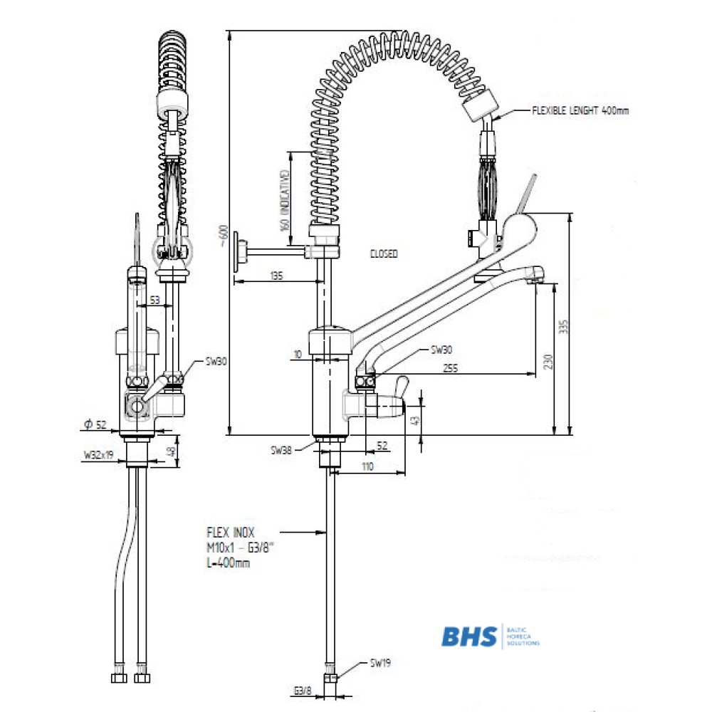Versatile Kitchen Mixer Shower ERA252 Versatile Kitchen Mixer Shower ERA252