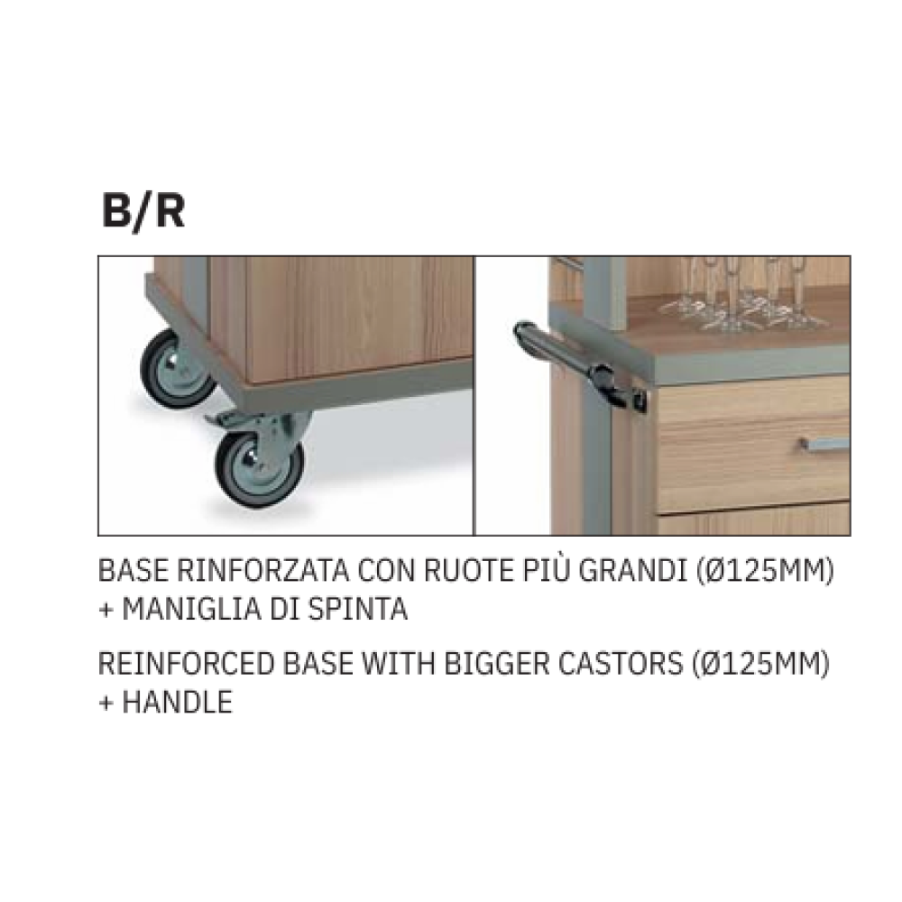 Stylish Waiter Station on Castors for Efficient Service