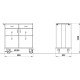 Elegant Waiter Station on Wheels - Alkor2CH B/R Elegant Waiter Station on Wheels - Alkor2CH B/R