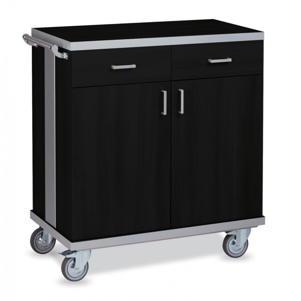 Elegant Waiter Station on Wheels - Alkor2CH B/R Elegant Waiter Station on Wheels - Alkor2CH B/R