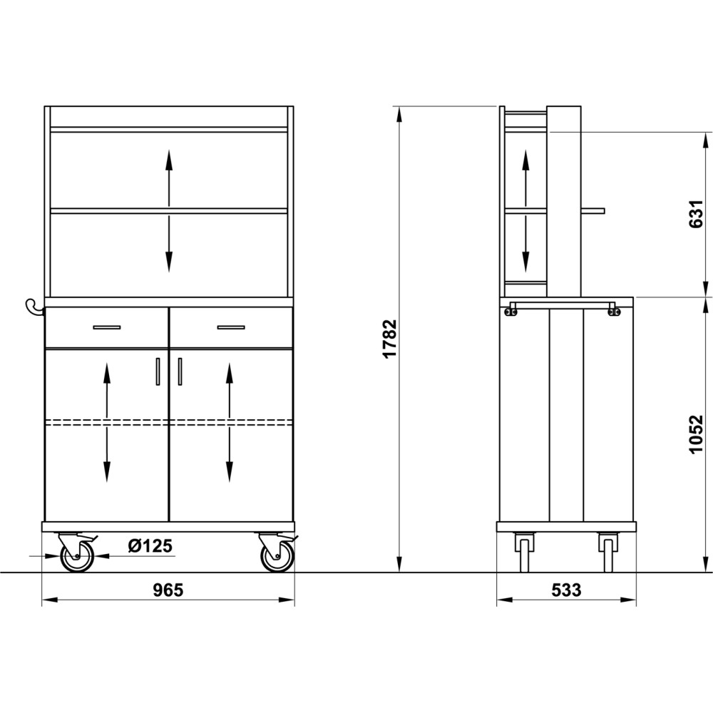 Alkor Mobile Waiter Station Alkor Mobile Waiter Station