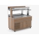 Athena Refrigerated Buffet Counter with Wood Finish Athena Refrigerated Buffet Counter with Wood Finish