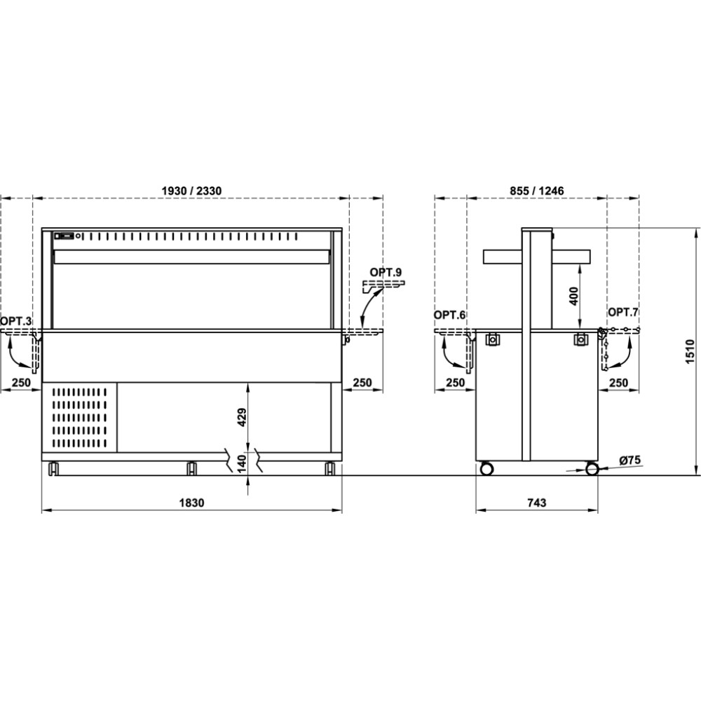 Athena 5-R Elegant Buffet Refrigeration Unit Athena 5-R Elegant Buffet Refrigeration Unit