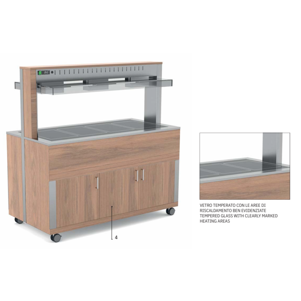 Athena 5-PC Buffet Heater with Halogen Lighting