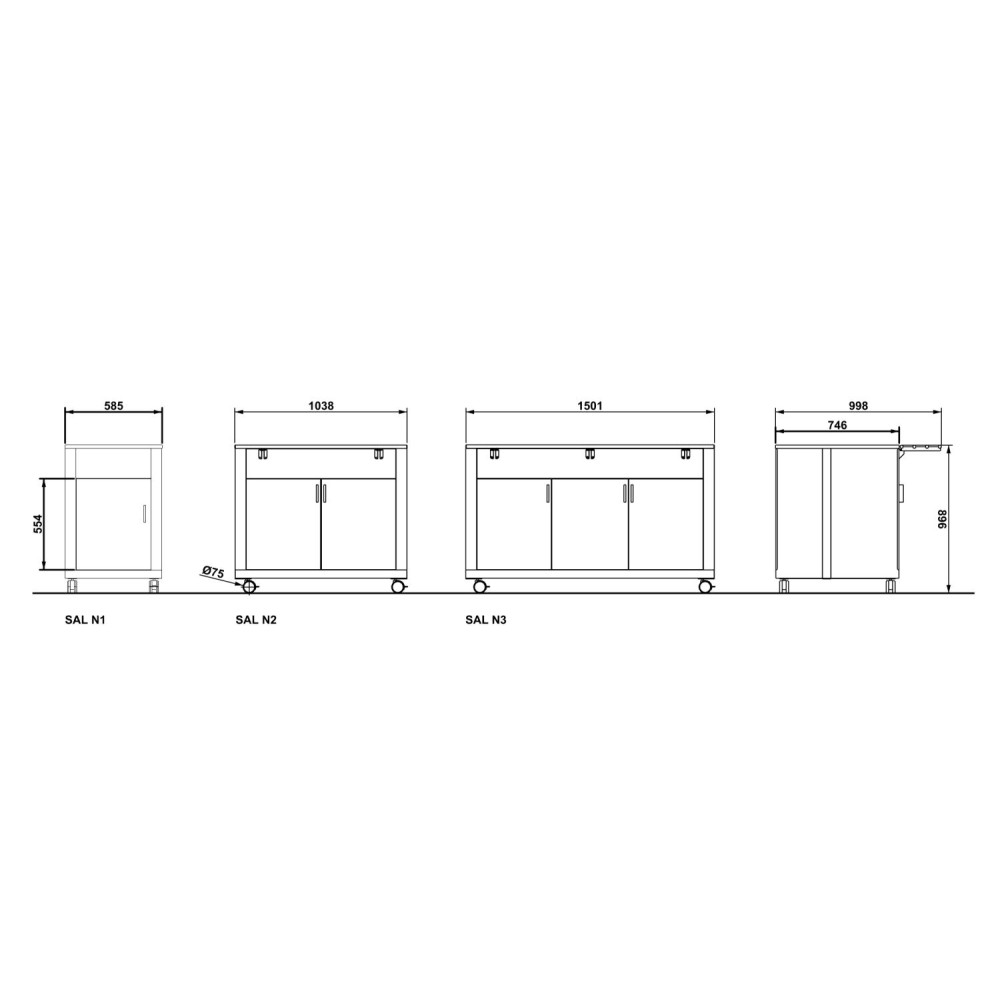Athena N3 Buffet Module with Soft-Close Doors Athena N3 Buffet Module with Soft-Close Doors