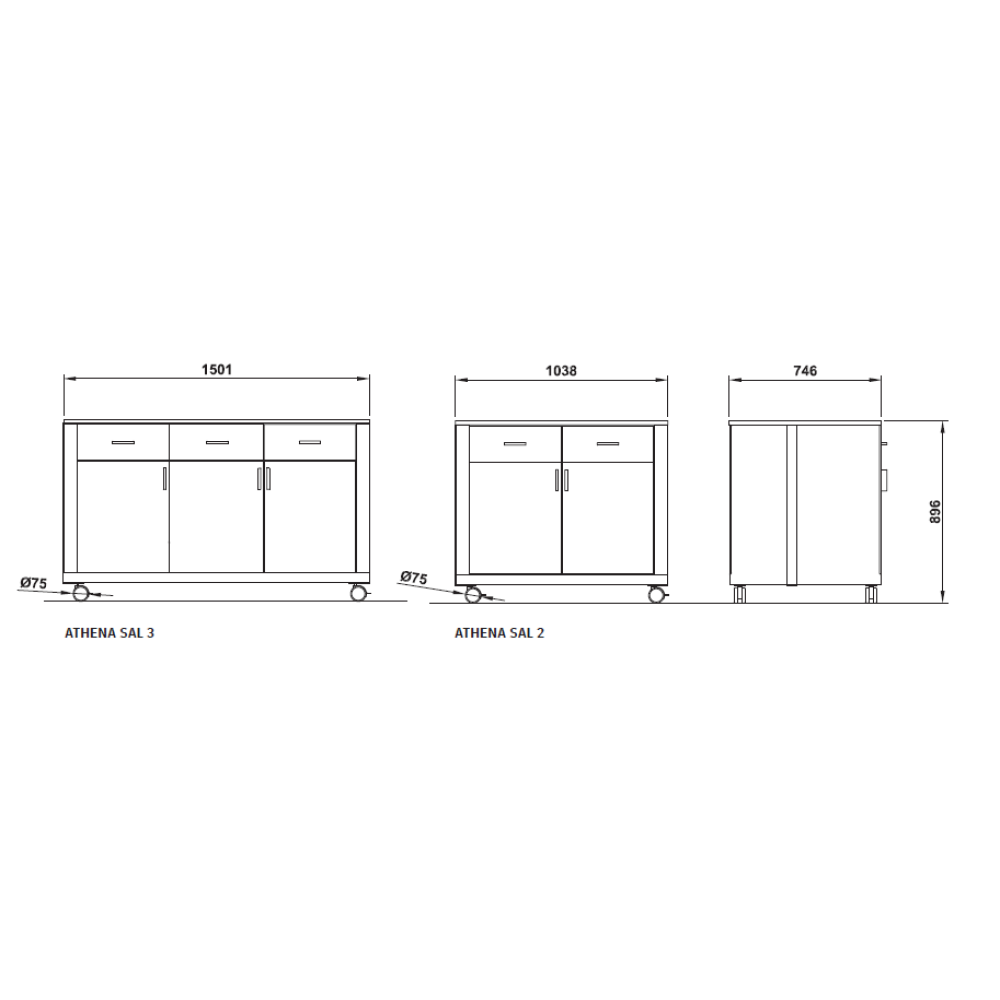 Athena Dual Function Buffet Station Athena Dual Function Buffet Station