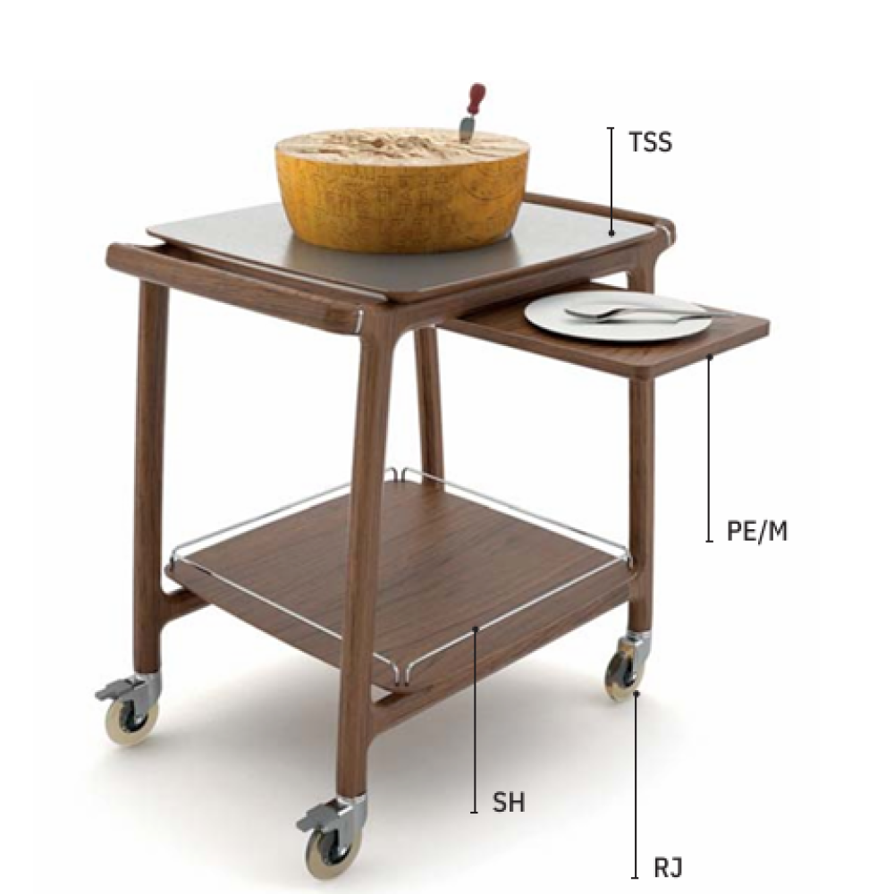 Arianna Elegant Serving Trolley