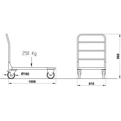 PLATFORM TROLLEY BACCO 100