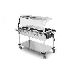 BAIN MARIE KÄRU HALOGEENLAMPIDEGA COMPASS 3 HALO SEP