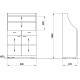 Functional Waiter Station on Wheels Perseo A2 B/R Functional Waiter Station on Wheels Perseo A2 B/R