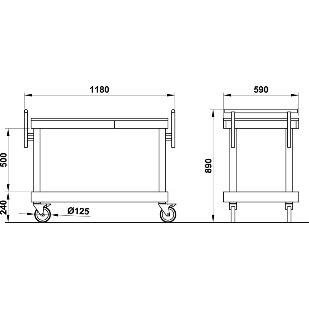Contemporary Serving Trolley Artemide 2 Contemporary Serving Trolley Artemide 2