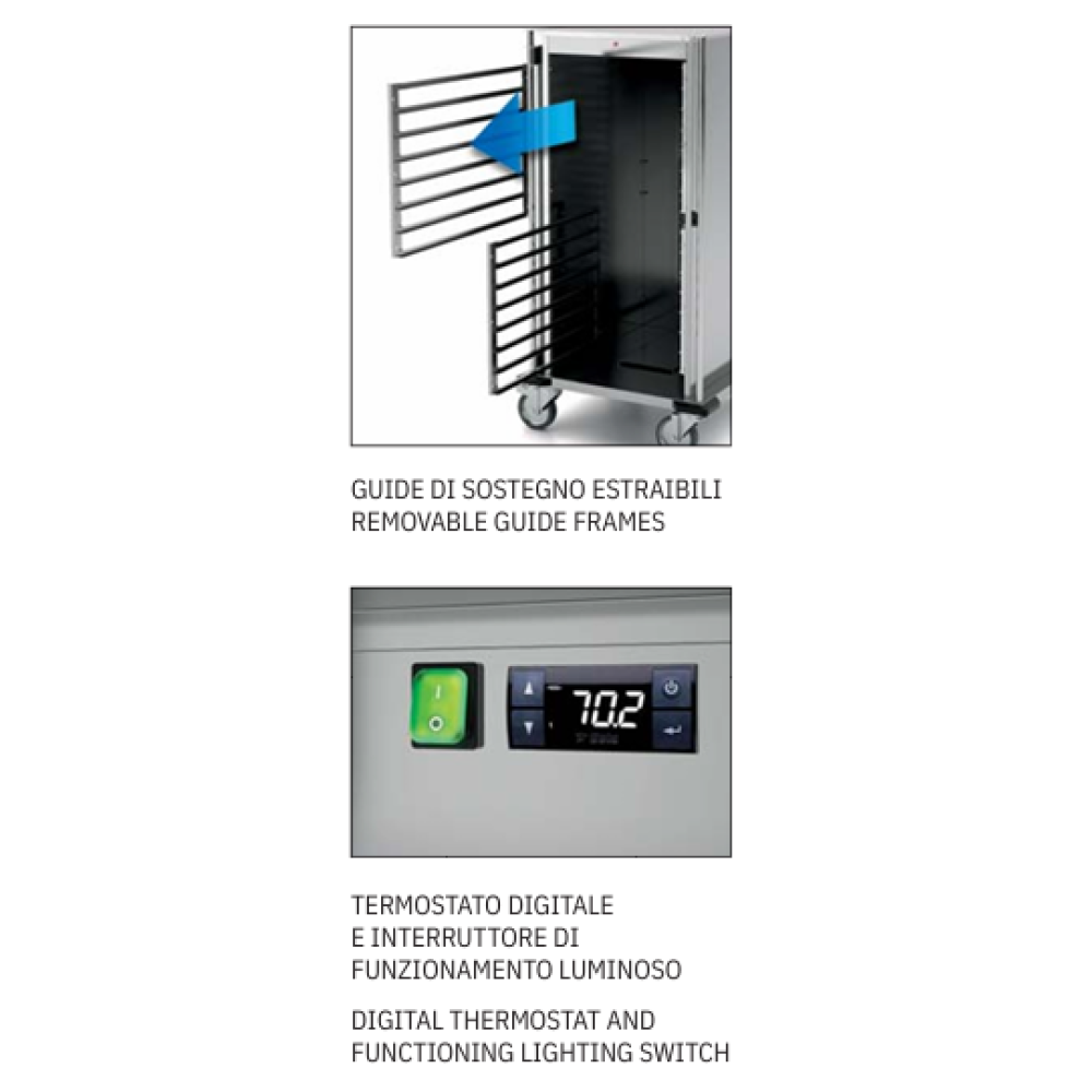 Armoire Chauffante Inox sur Roulettes Thermovega 1 C16