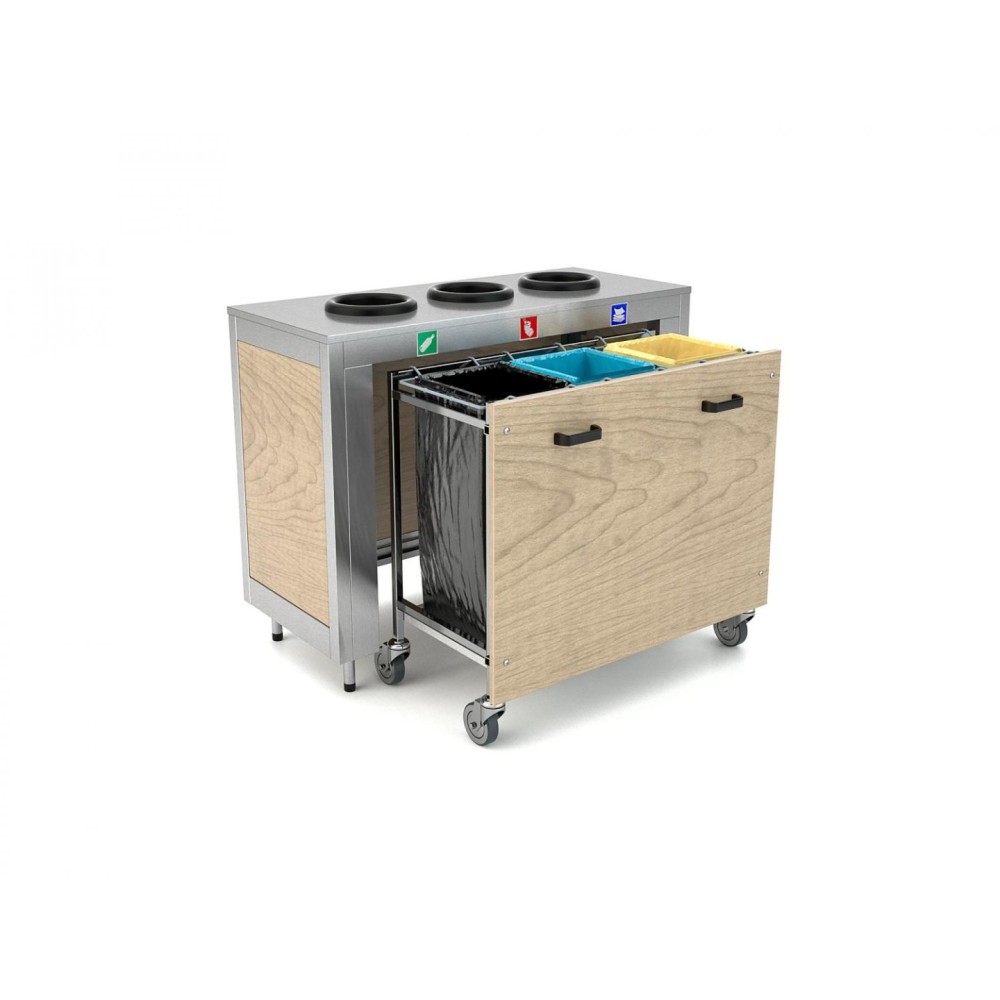 Omnia 3-Way Waste Sorting Station Omnia 3-Way Waste Sorting Station
