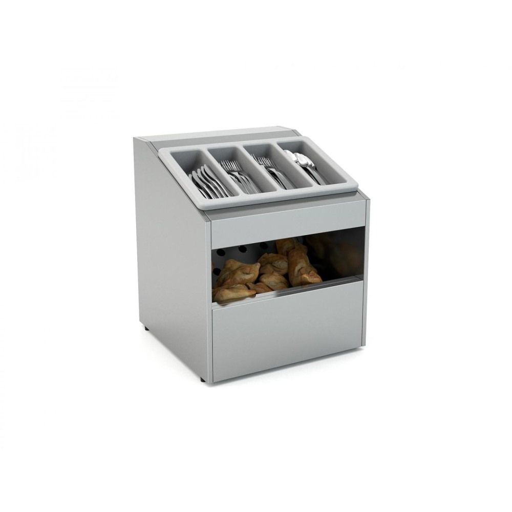 Free-standing bread hopper with cutlery compartment OMNIA TRP Free-standing bread hopper with cutlery compartment OMNIA TRP