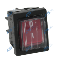 BIPOLAR SWITCH RED 16A 250V