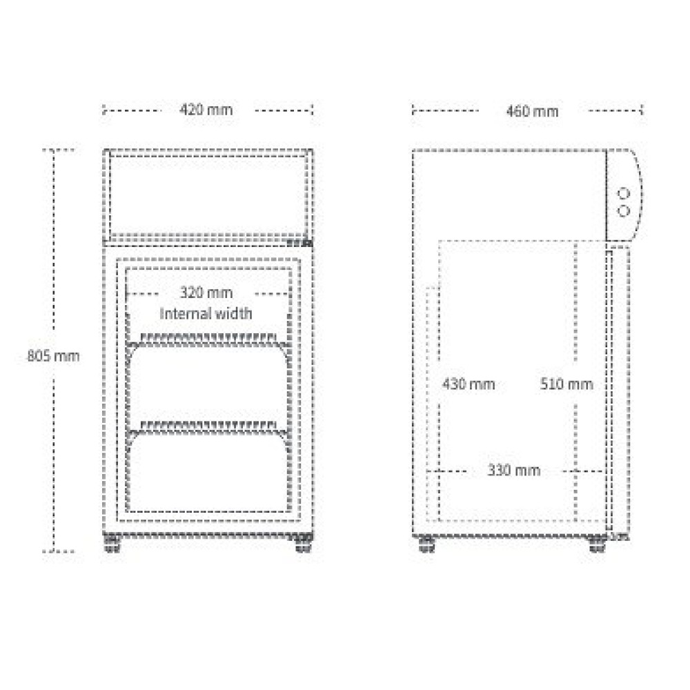 Armoire Réfrigérée Professionnelle 59L SC51 Armoire Réfrigérée Professionnelle 59L SC51