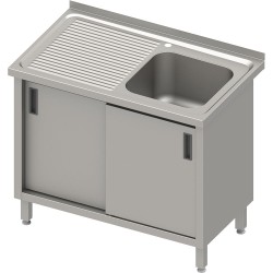 Table with sink and 2 sliding doors 1400