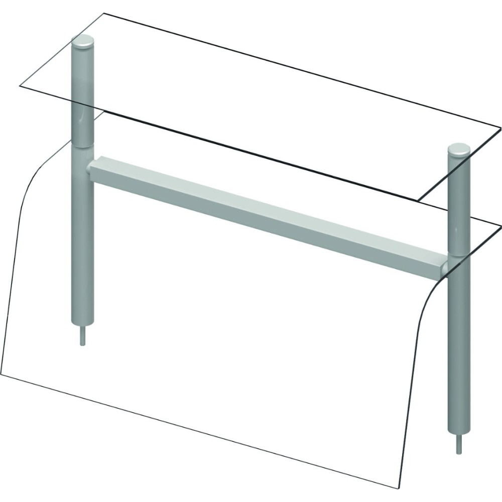 Double neutral display (curved glass) 990 mm Double neutral display (curved glass) 990 mm