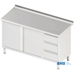 Table with 3 drawers and shutting door 1100 mm