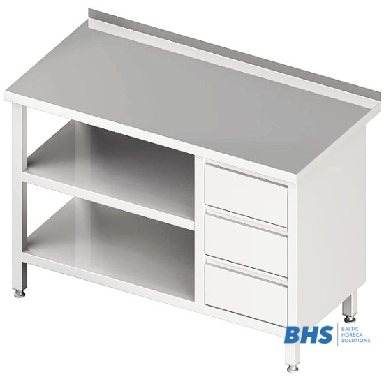 Table with three drawers and two shelves