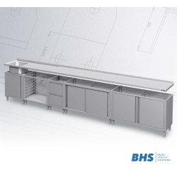 Cupboard with 3 drawers  H-660 mm