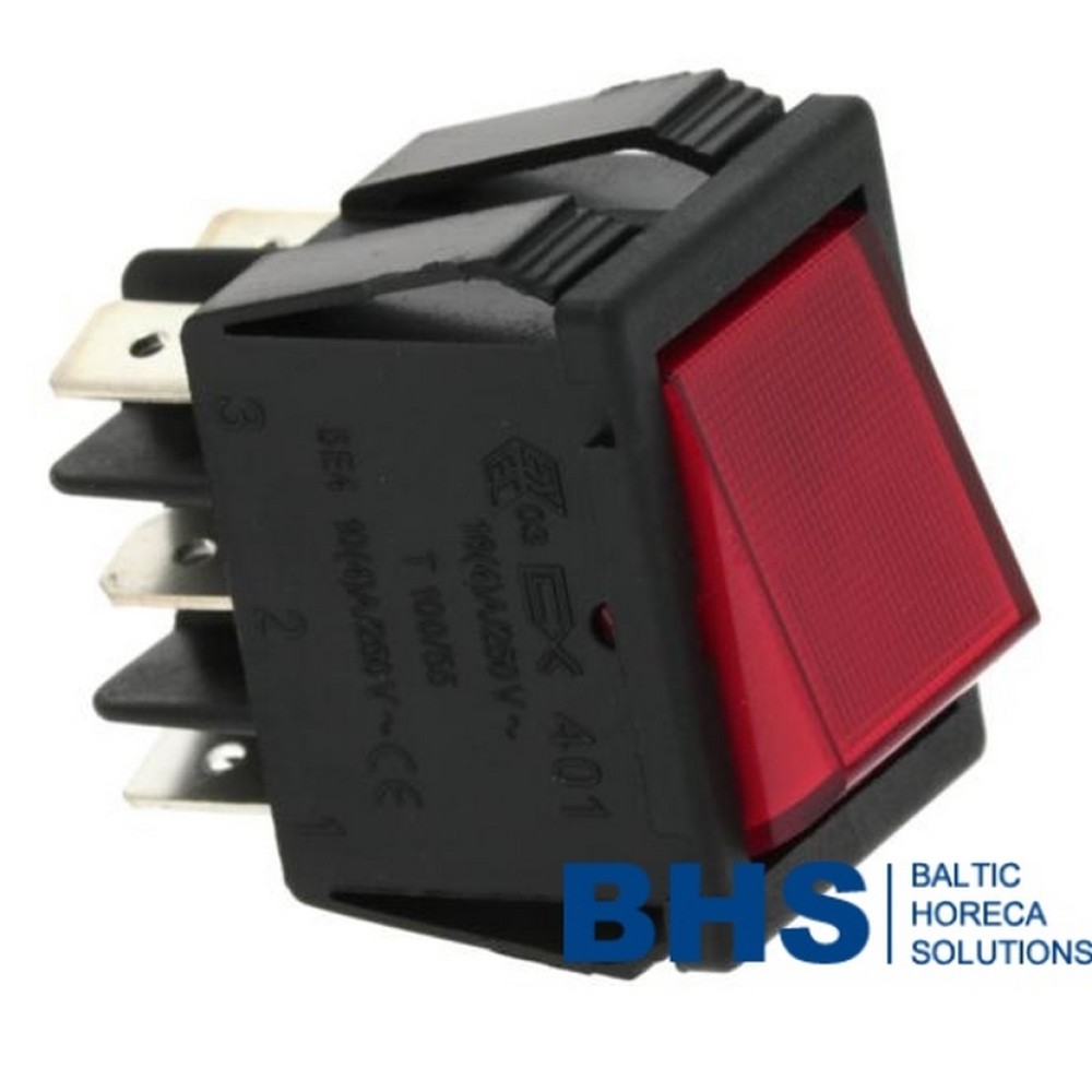 CHANGEOVER SWITCH 2 POLE RED 16A 250V CHANGEOVER SWITCH 2 POLE RED 16A 250V