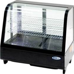 Vitrīna 100 l ar LED apgaismojumu, melna