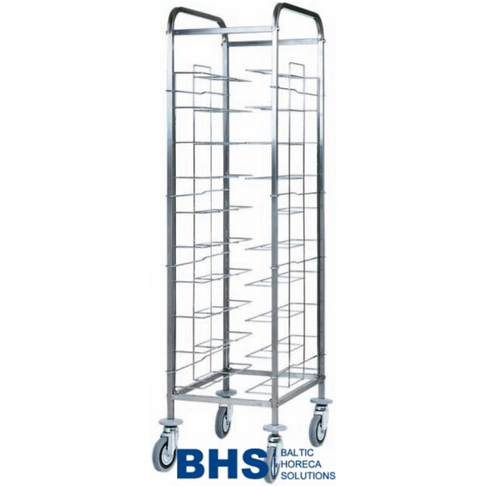 Universal 10-Tray Trolley with Sturdy Side Panels for Canteens Universal 10-Tray Trolley with Sturdy Side Panels for Canteens