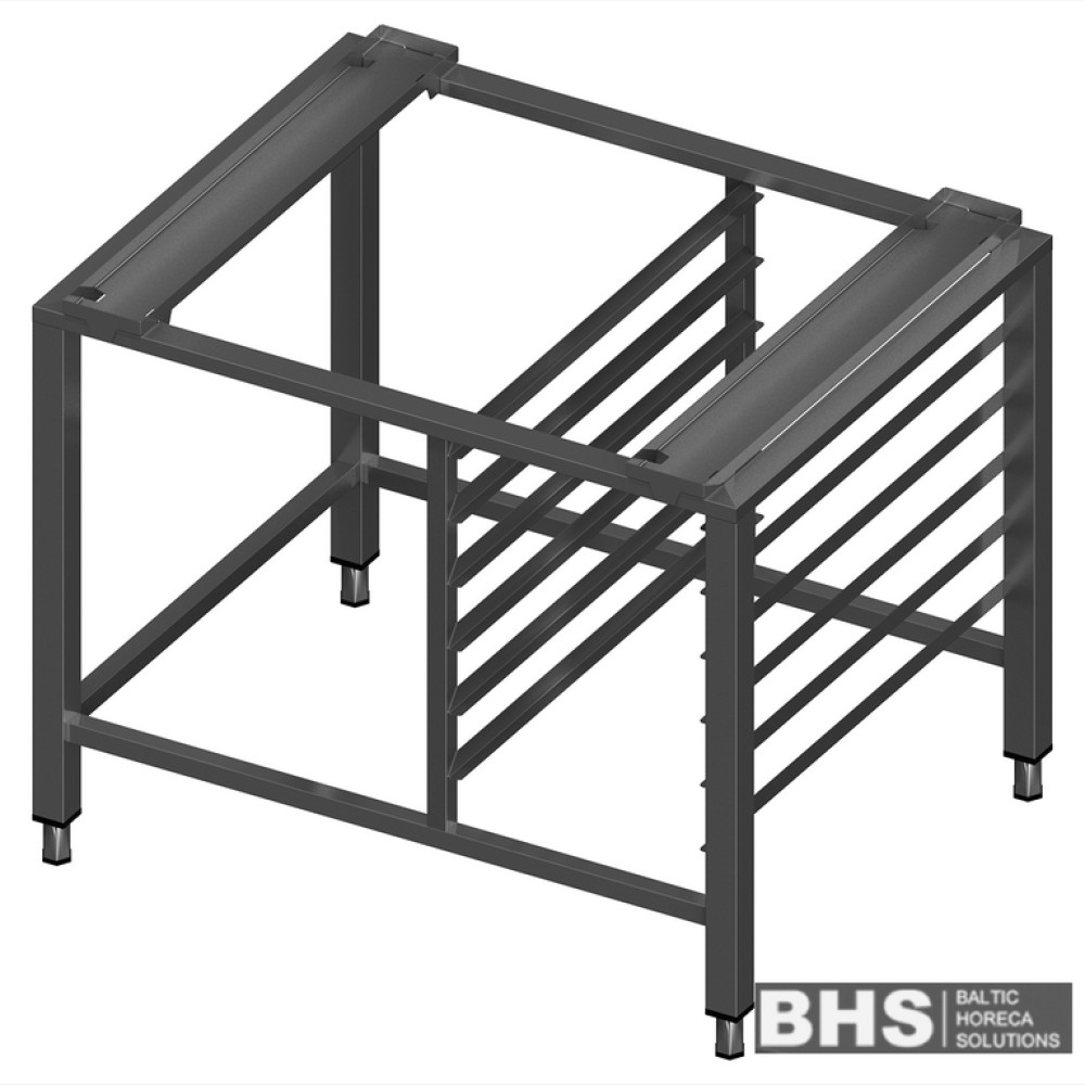 Universal stand for convection oven with guide rails for 6 GN1/1 trays Universal stand for convection oven with guide rails for 6 GN1/1 trays