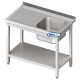 Commercial Grade Metal Table with Sink and Shelf