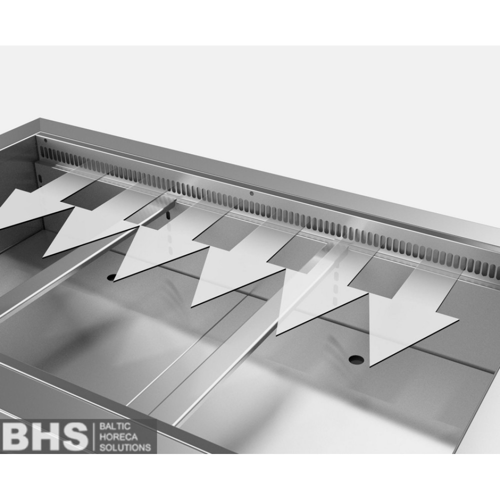 Drop-in ventilējams aukstais marmīts 1080 mm Drop-in ventilējams aukstais marmīts 1080 mm