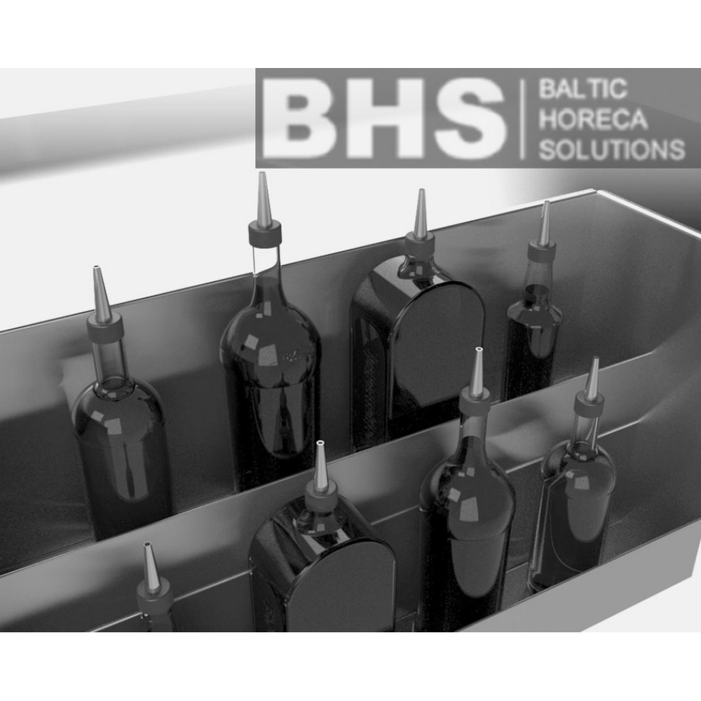 Rangement pour bouteilles en métal double 800